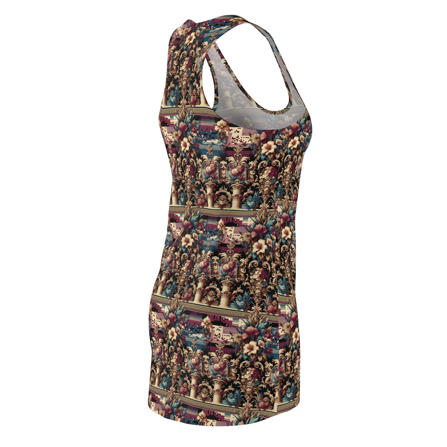 Digital Renaissance Modern Baroque Fusion Women's Cut & Sew Racerback Dress - 8404 Design-58