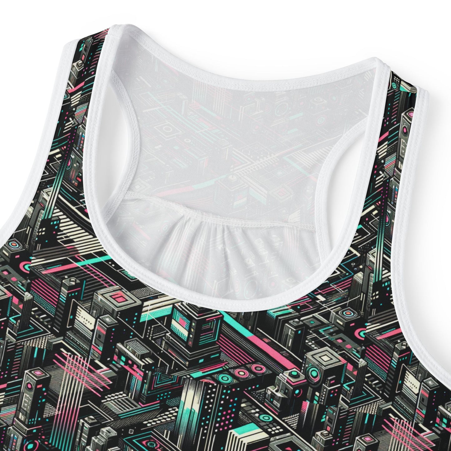 Digital Dreamland Tech-Inspired Streetwear Women's Tank Top - 8404 Design-51