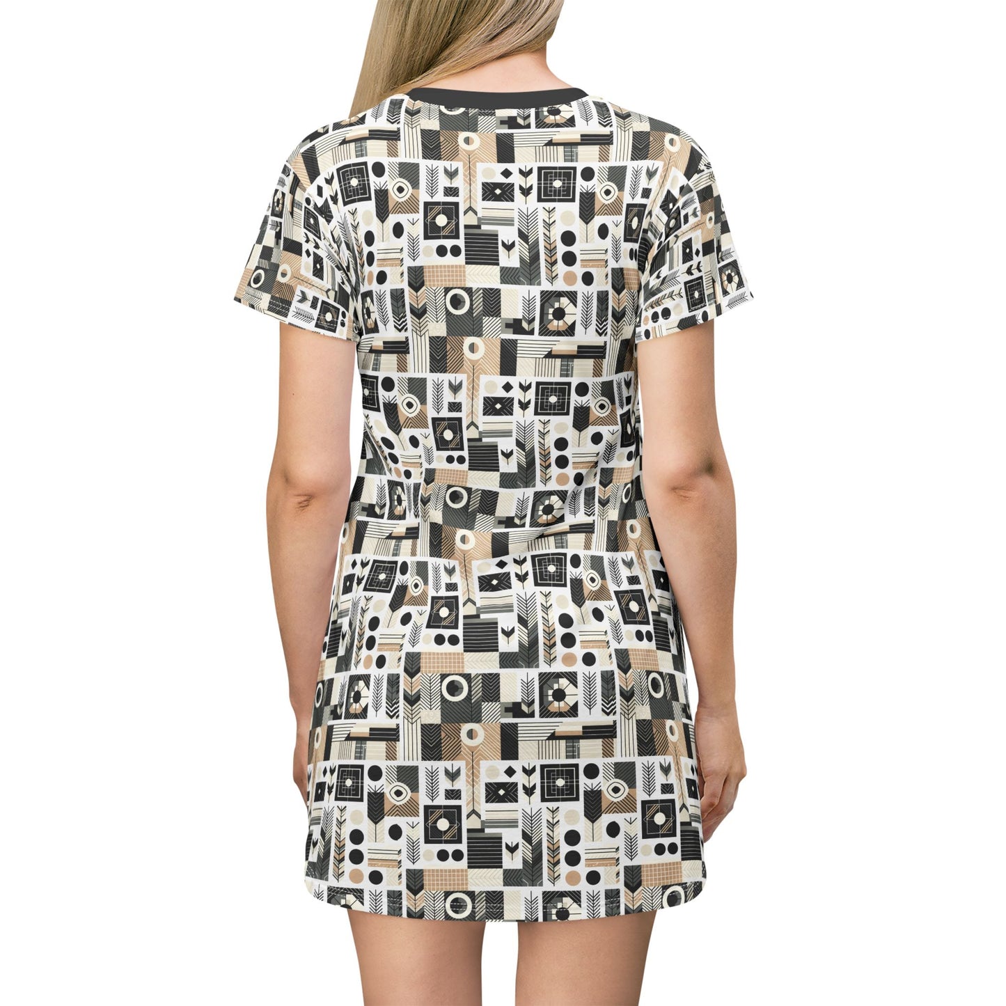 Elevated Athleisure Modern Sophistication With Sporty Elements T-Shirt Dress - 8404 Design-57