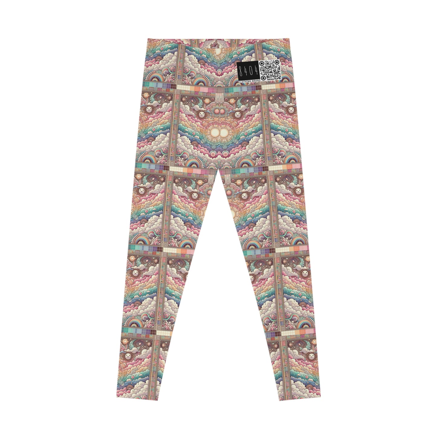 Digital Dreamland Whimsical and Nostalgic Streetwear With a Digital Twist Stretch Leggings - 8404 Design-56