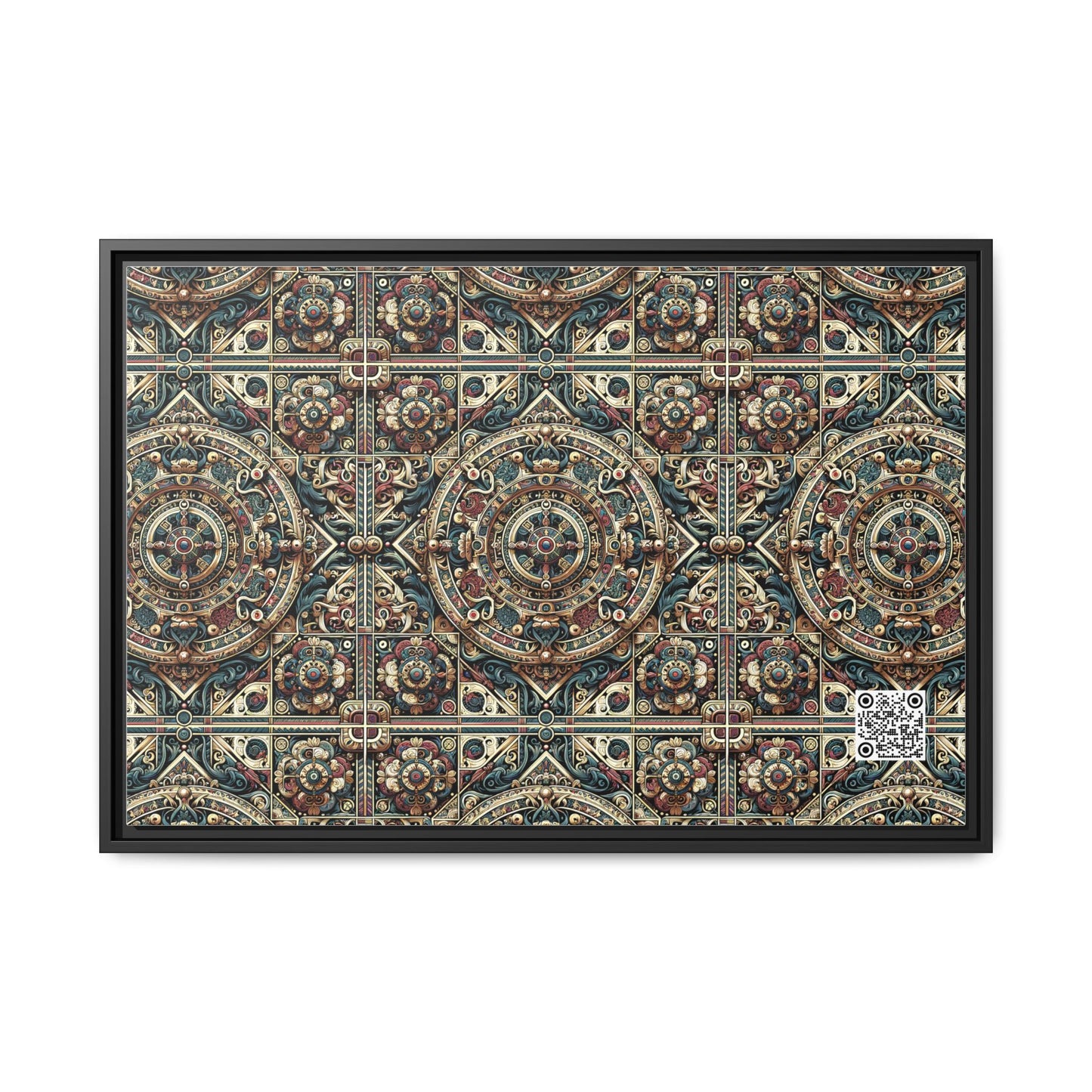 Urban Renaissance Historical Fusion With Street Edge Matte Canvas, Framed (multi-Color) - 8404 Design-57 A