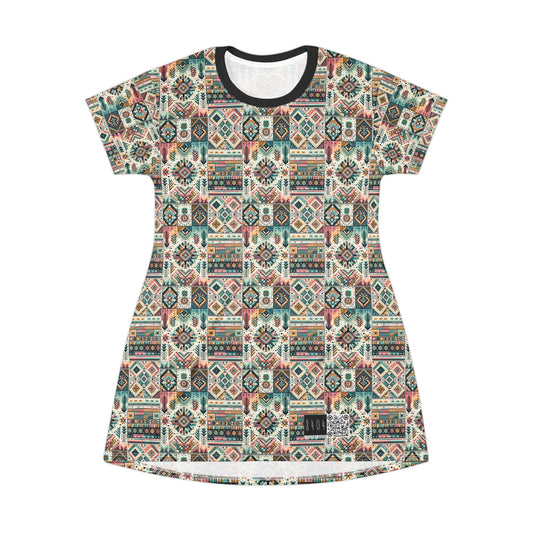 Digital Artisanal Fusion Digital Artisanal T-Shirt Dress - 8404 Design-49