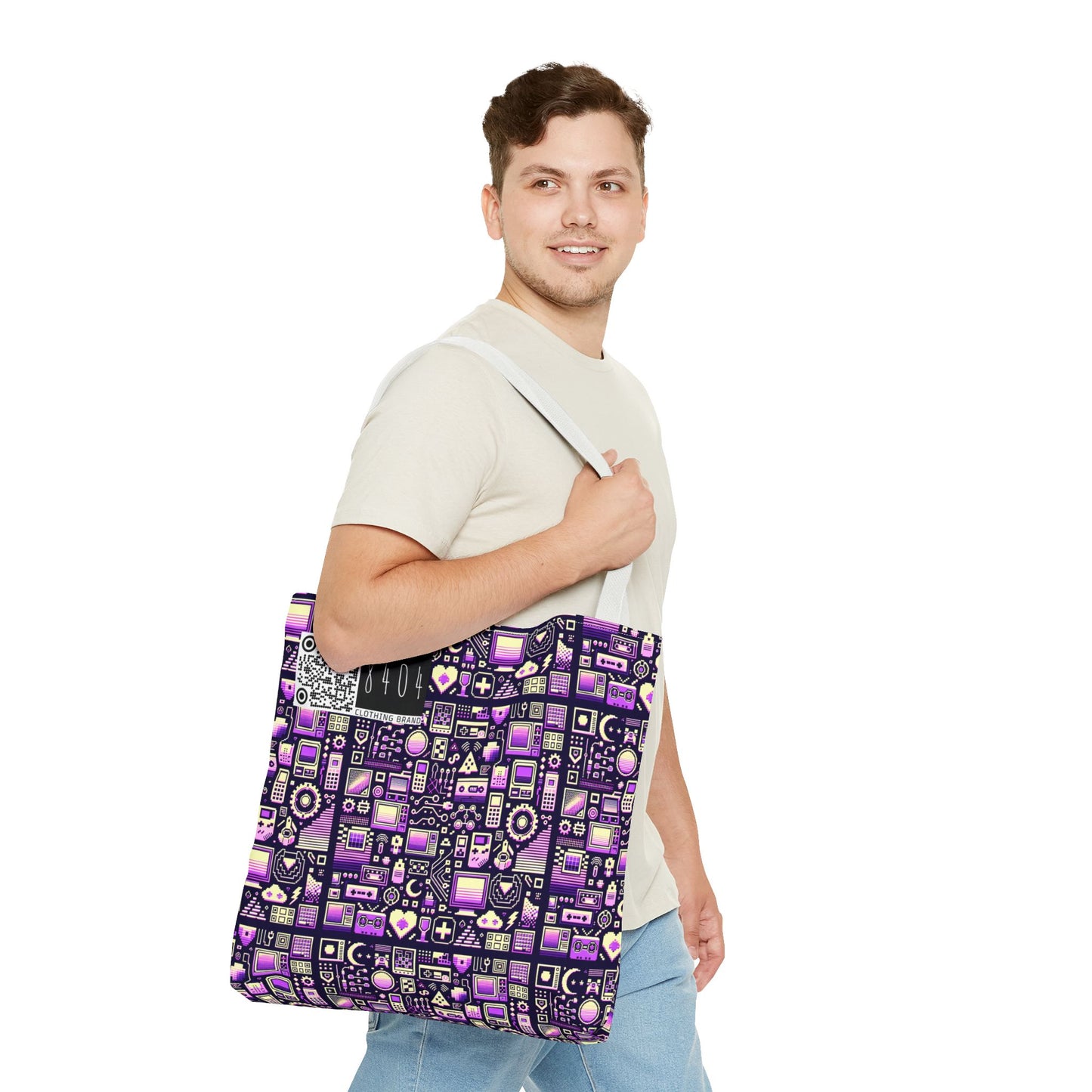Digital Nostalgia Remix Modern Vintage Fusion Tote Bag - 8404 Design-54