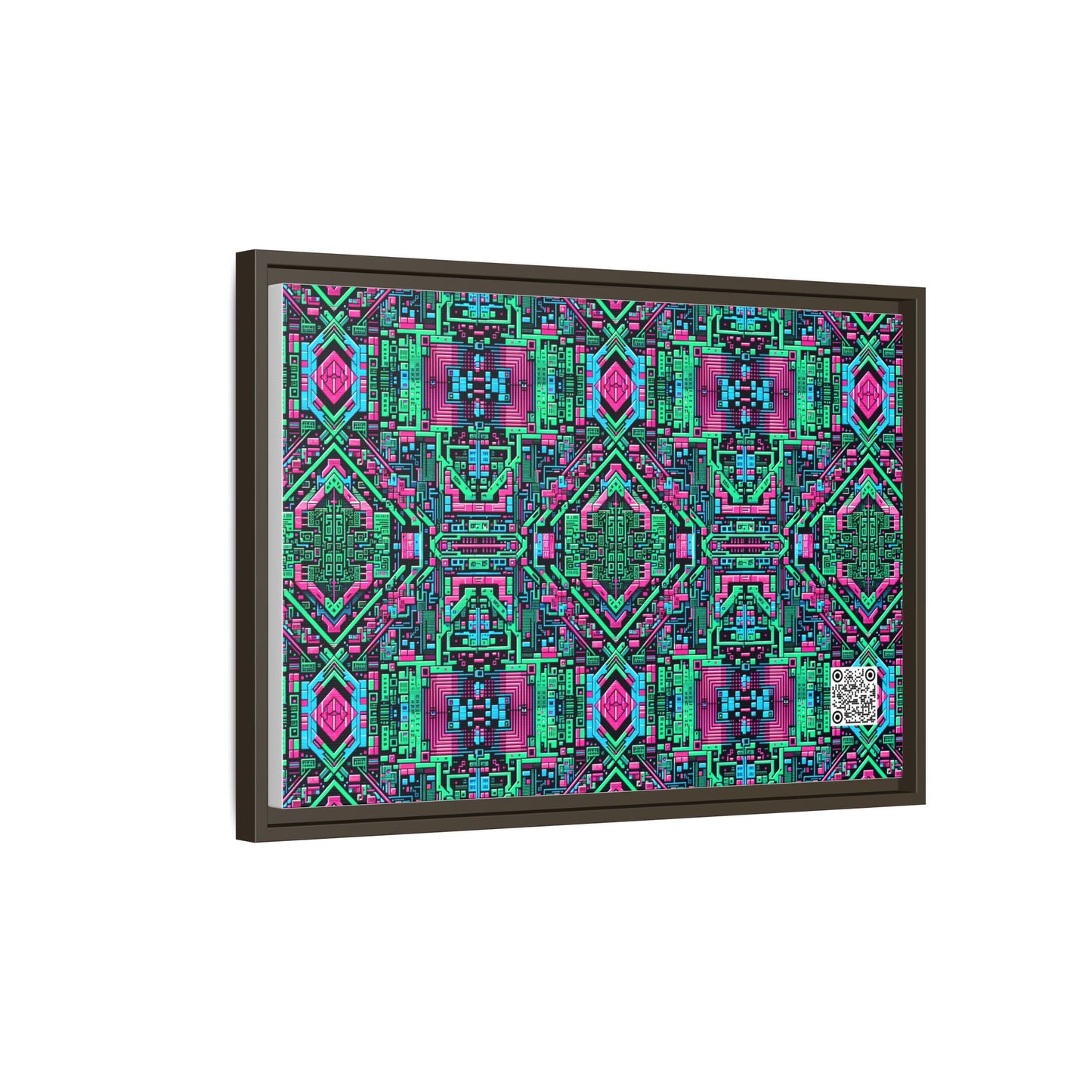 Digital Glitch Vibes Tech-Inspired Streetwear Matte Canvas, Framed (multi-Color) - 8404 Design-71 B