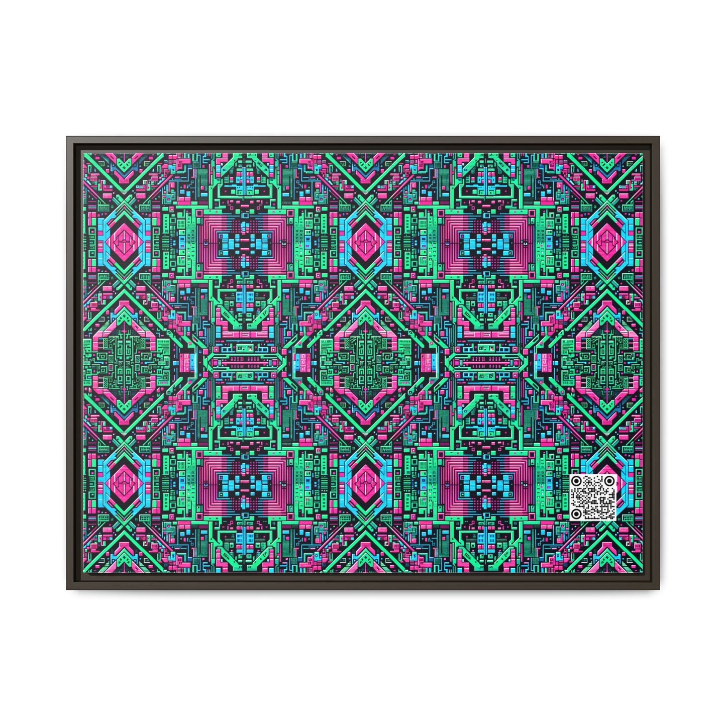 Digital Glitch Vibes Tech-Inspired Streetwear Matte Canvas, Framed (multi-Color) - 8404 Design-71 A