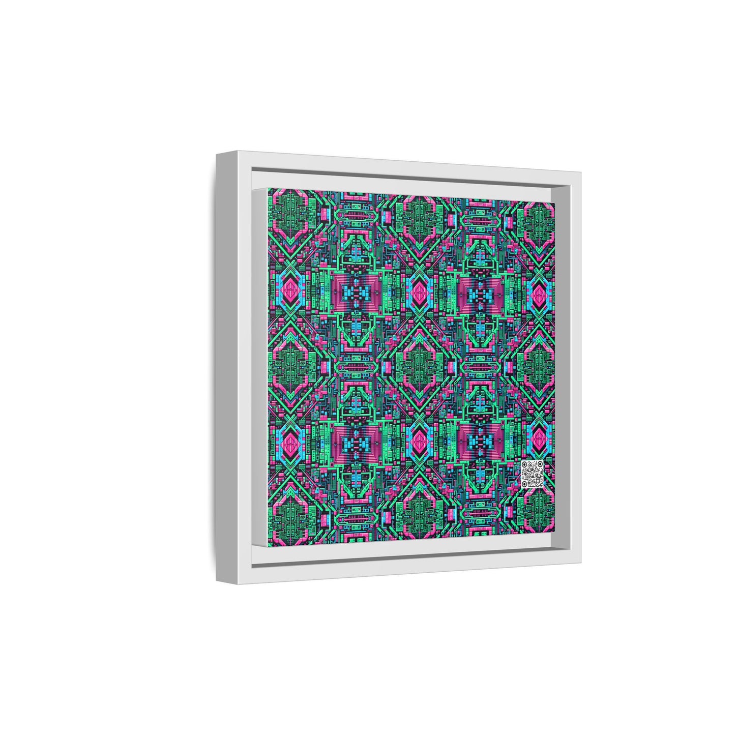 Digital Glitch Vibes Tech-Inspired Streetwear Matte Canvas, Framed (multi-Color) - 8404 Design-71 B