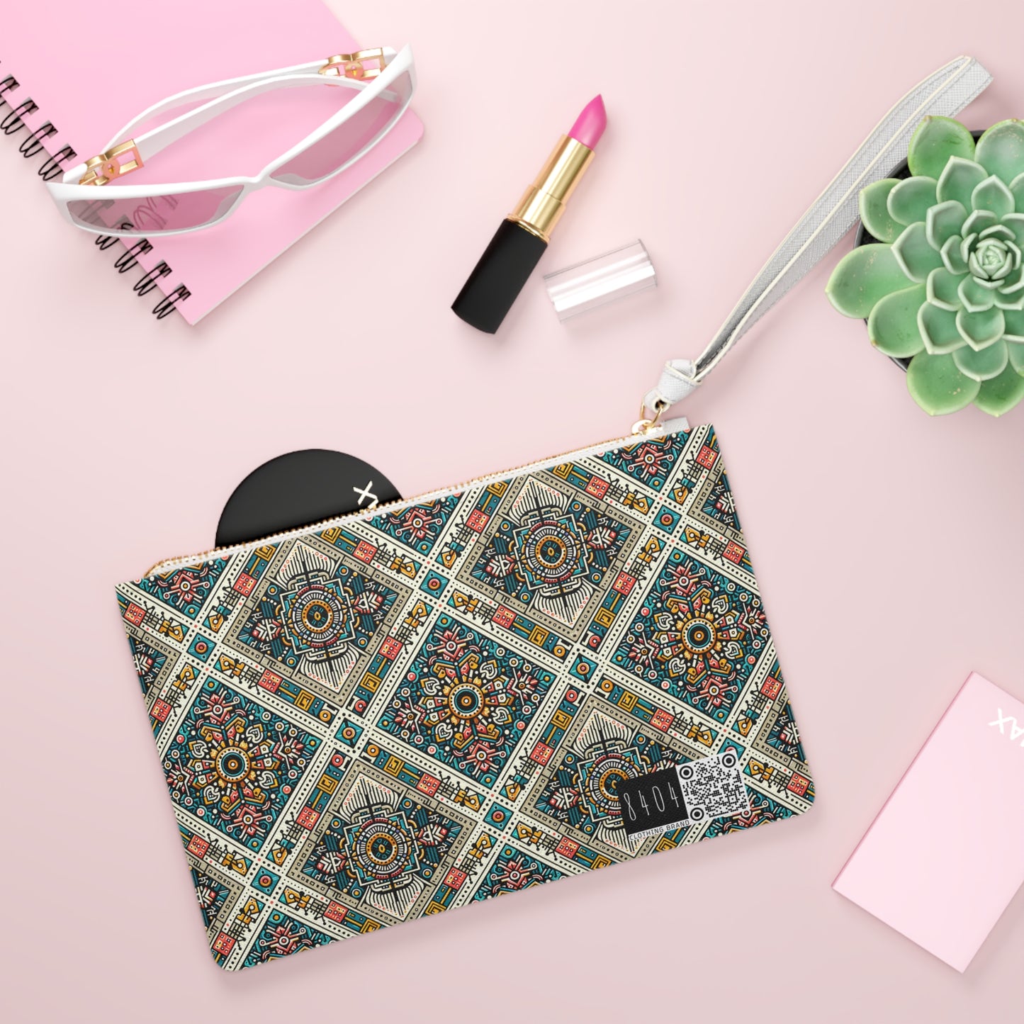 Cultural Fusion Tech Blend of Cultural Heritage With Tech-Inspired Elements Clutch Bag - 8404 Design-64