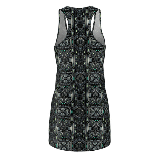 Tech Noir Tech-Forward Minimalism Women's Cut & Sew Racerback Dress - 8404 Design-52
