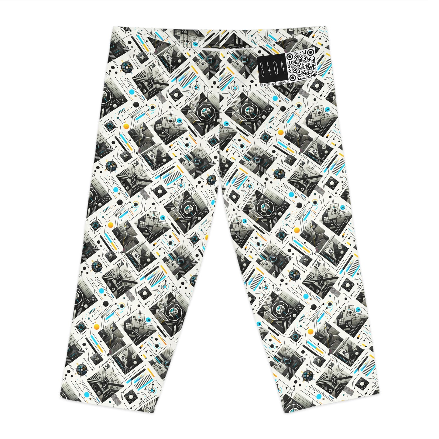 Tech Minimalism Minimalist Tech Women's Capri Leggings - 8404 Design-47