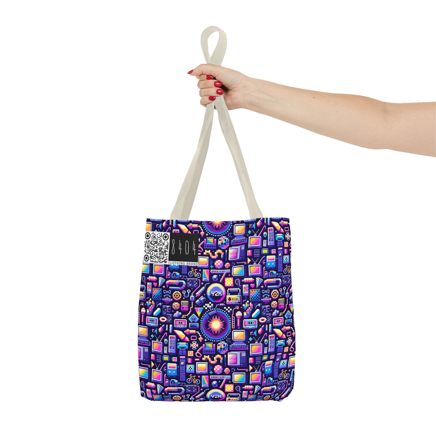 Digital Nostalgia Modern Retro Fusion Tote Bag - 8404 Design-64