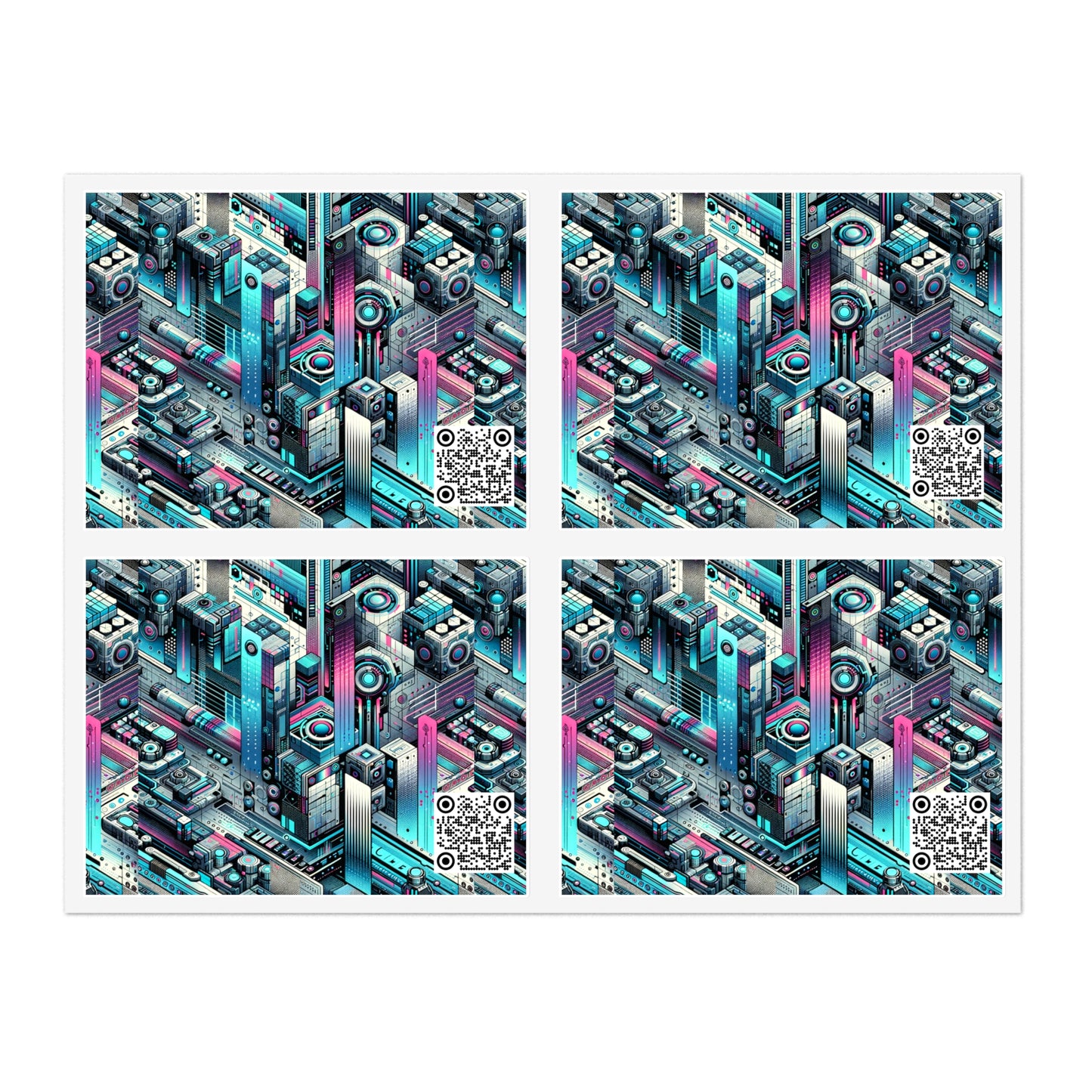 Digital Motion Futuristic Tech Sticker Sheets - 8404 Design-40