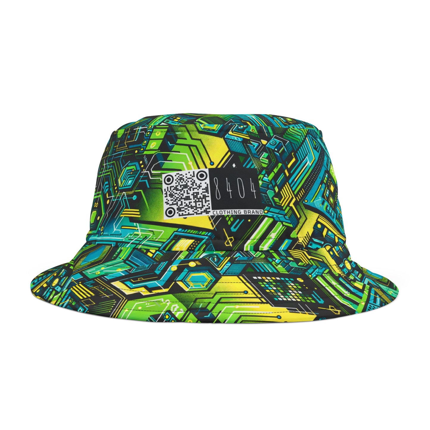Tech-Infused Neon Tech-Forward Streetwear Bucket Hat - 8404 Design-38