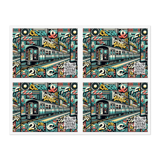 Retro Graffiti Revival Retro Urban Street Art Sticker Sheets - 8404 Design-47