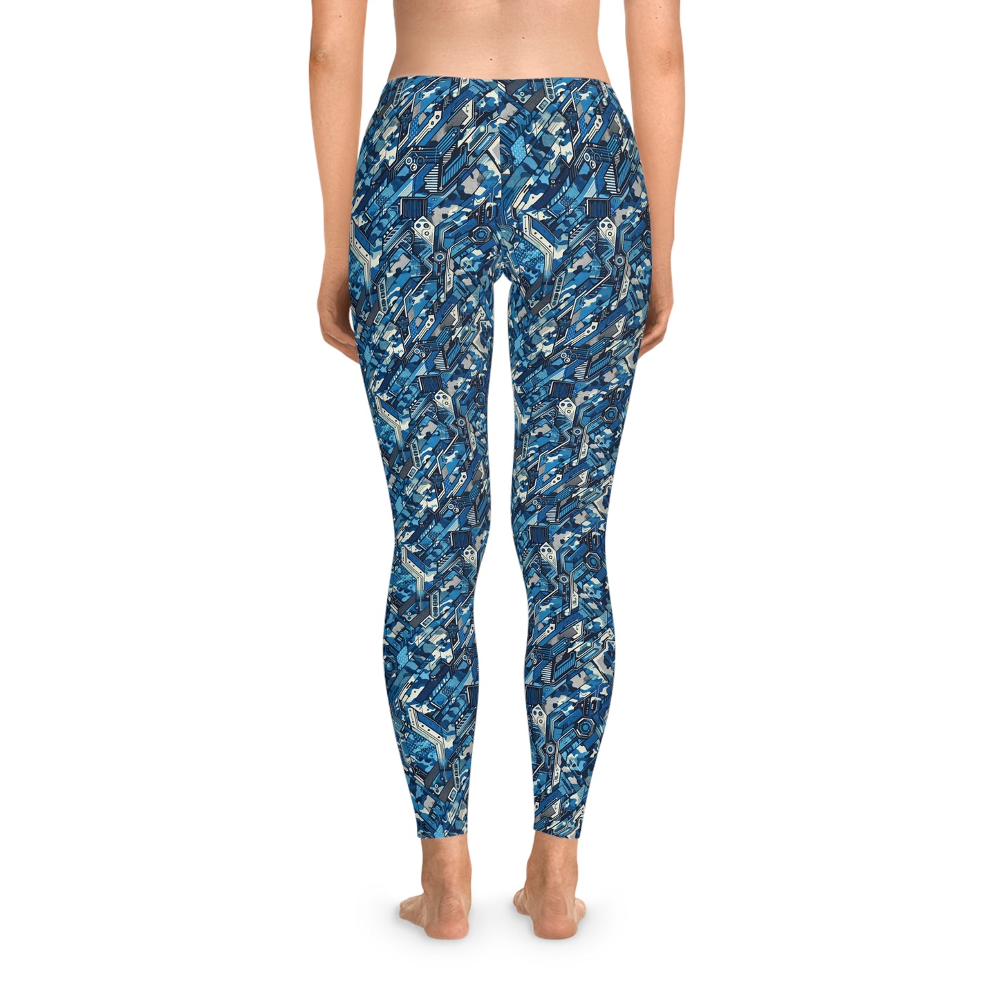 Tech Urban Camo Tech-Forward Streetwear With a Futuristic Military Edge Stretch Leggings - 8404 Design-39