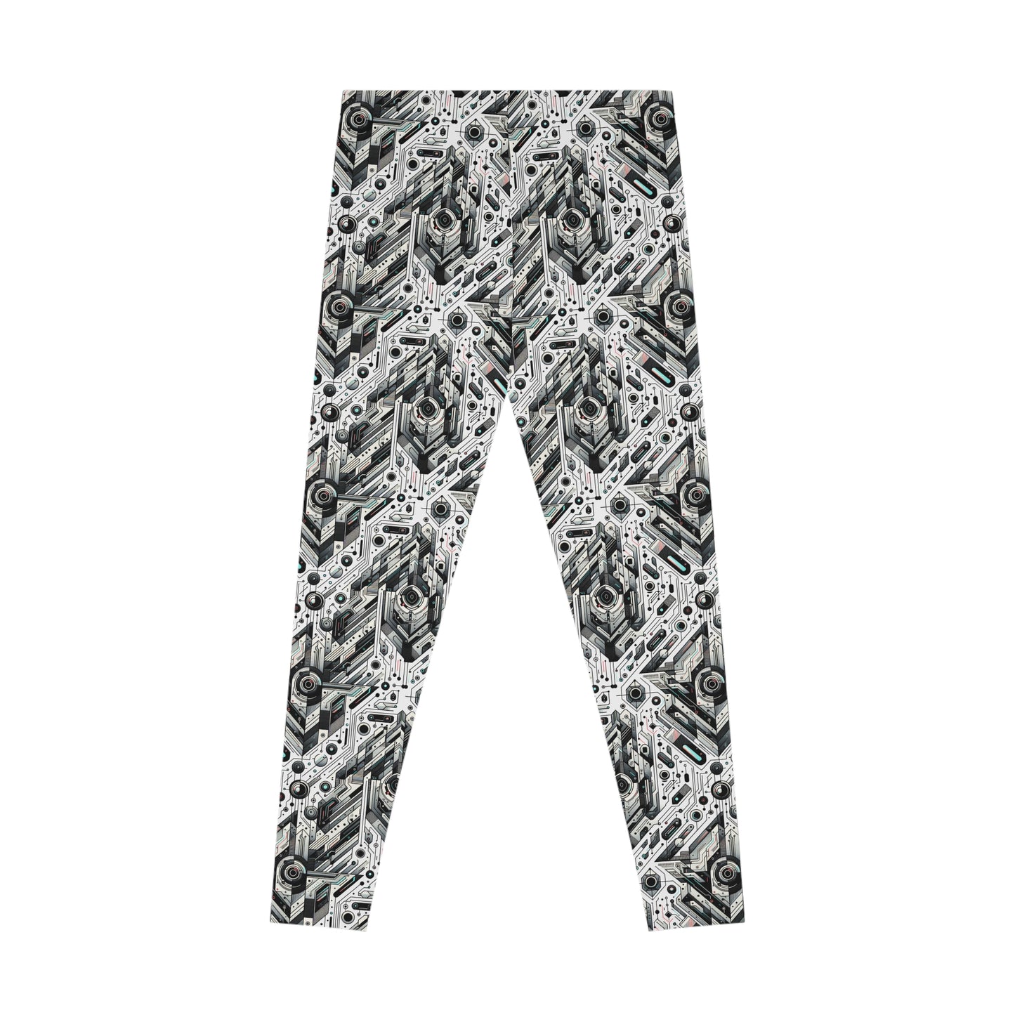 Tech-Infused Streetwear Tech-Forward Minimalism Stretch Leggings - 8404 Design-51