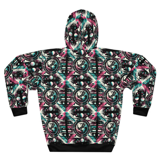 Digital Artistry Digital-native Streetwear Pullover Hoodie - 8404 Design-62