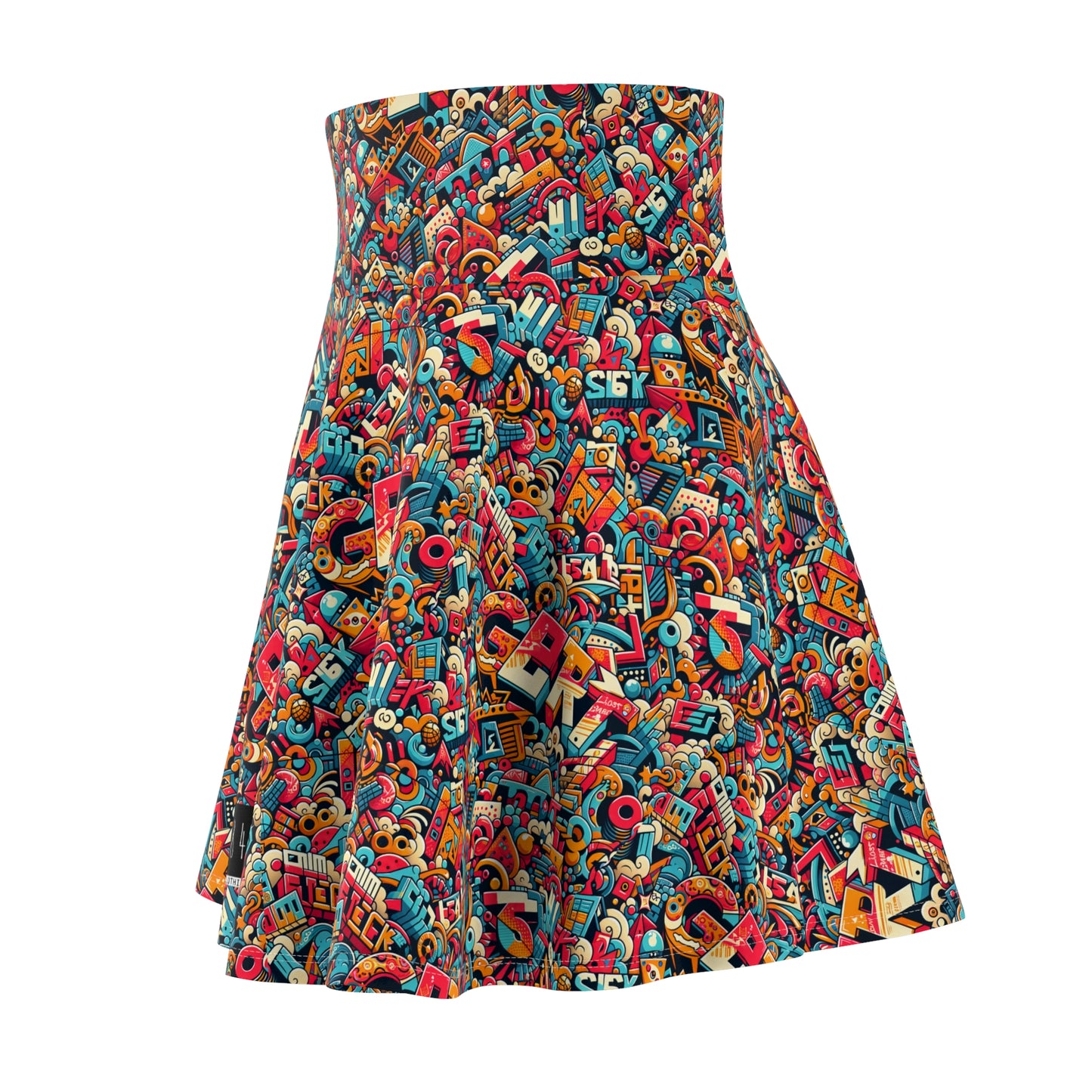Neo-Traditional Street Art Modern Street Art Fusion Women's Skater Skirt - 8404 Design-58