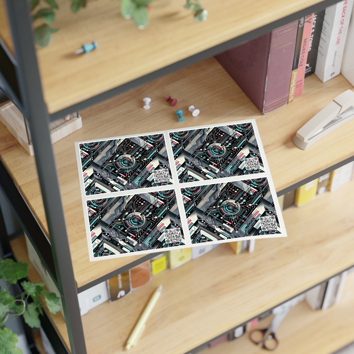 Tech-Infused Athleisure Tech-Forward Streetwear Sticker Sheets - 8404 Design-44
