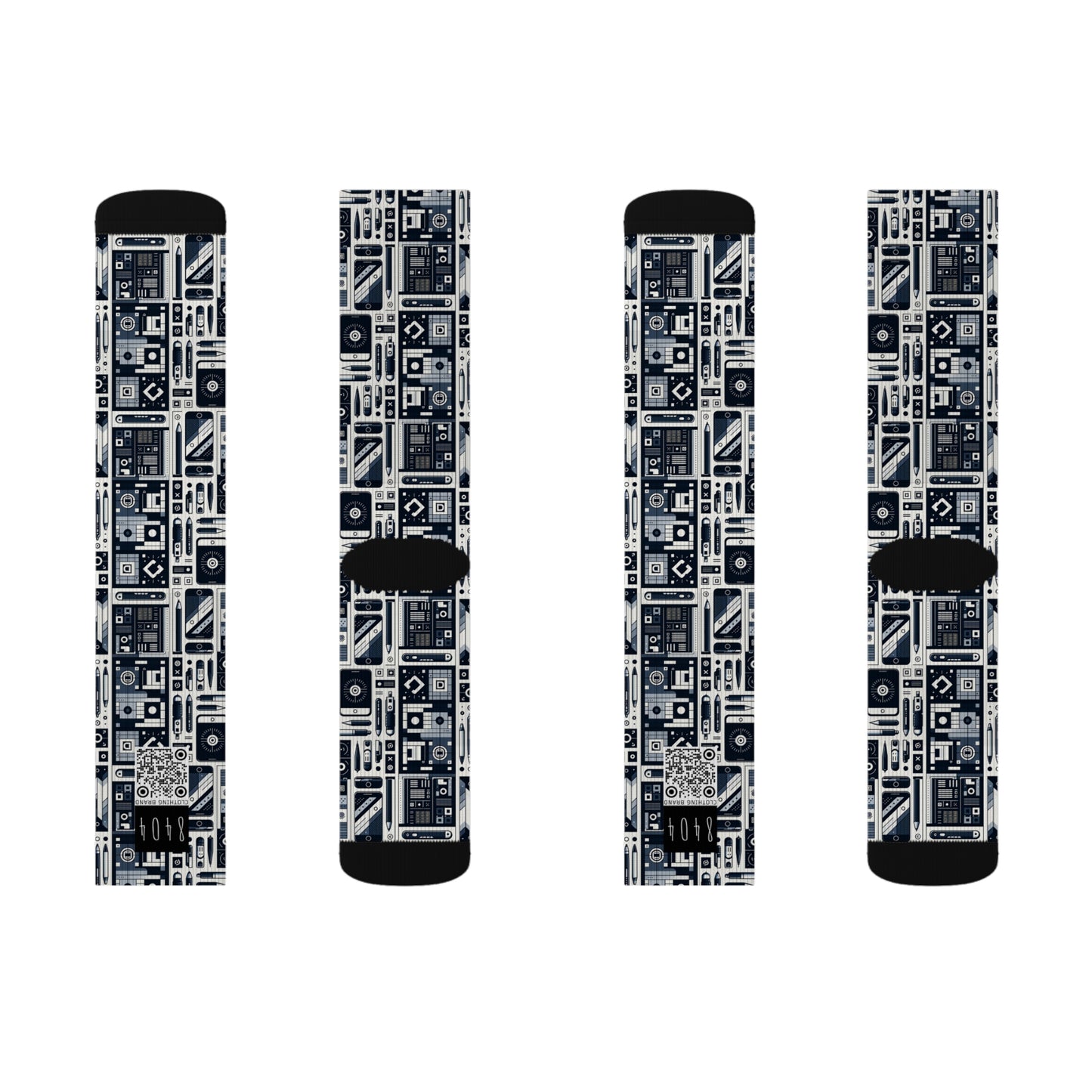 Minimalist Athleisure Minimalist Tech Sublimation Socks - 8404 Design-60