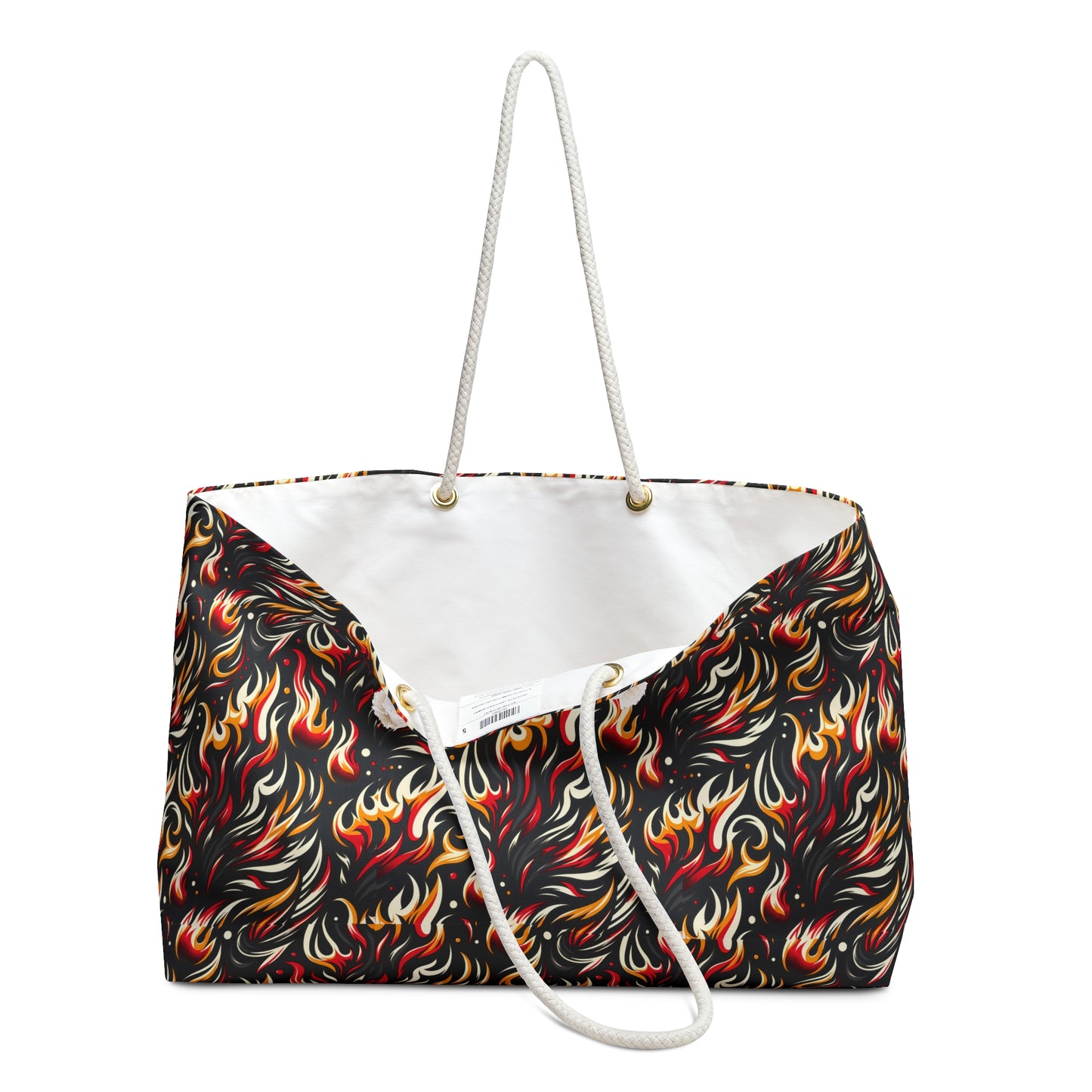 Fire & Flames Bold Streetwear Statement Weekender Bag - 8404 Design-60