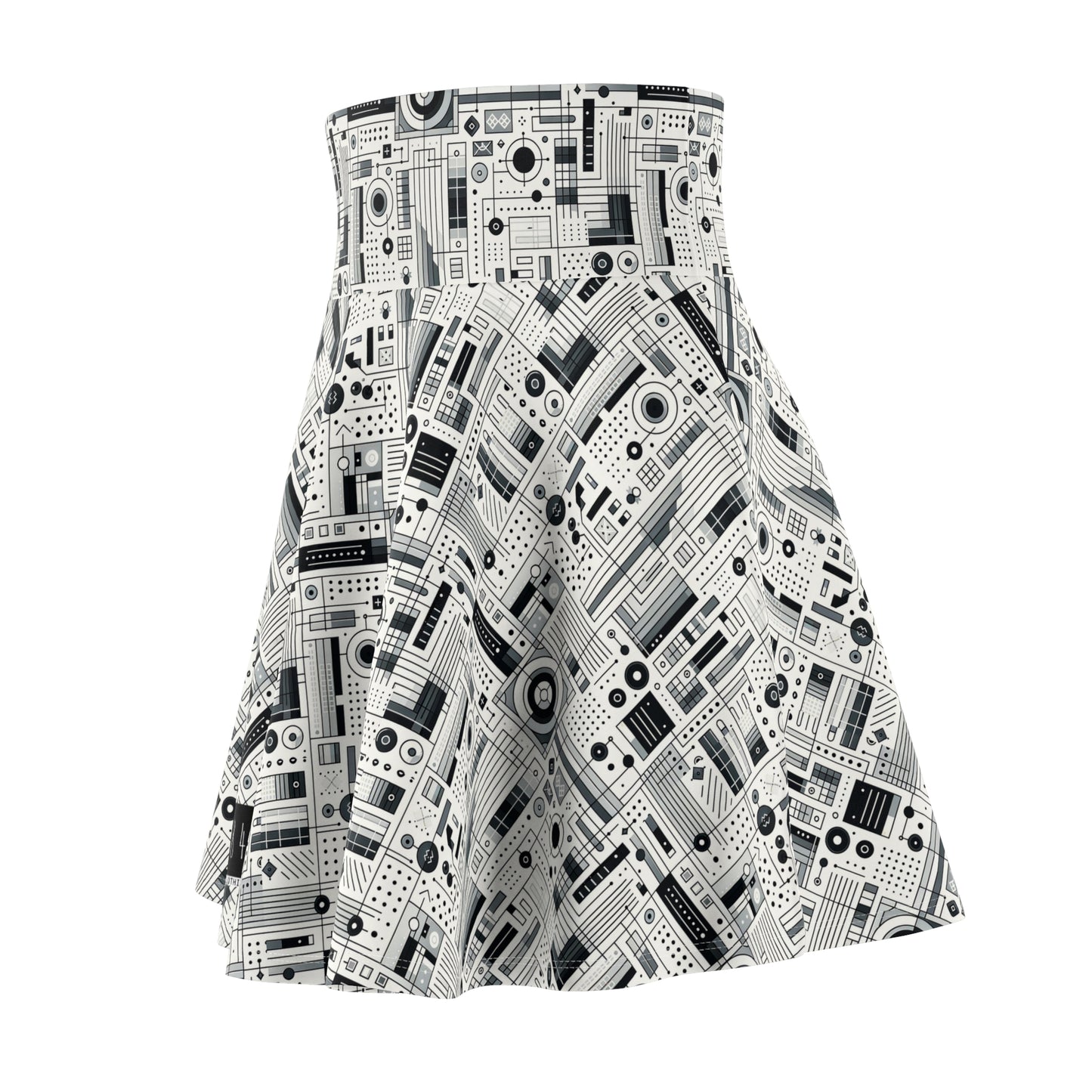 Digital Minimalism Minimalist Tech Women's Skater Skirt - 8404 Design-53