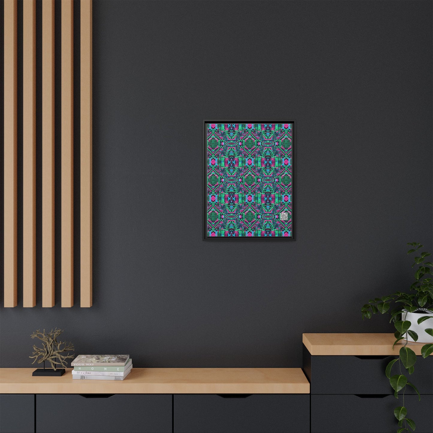 Digital Glitch Vibes Tech-Inspired Streetwear Matte Canvas, Framed (multi-Color) - 8404 Design-71 A
