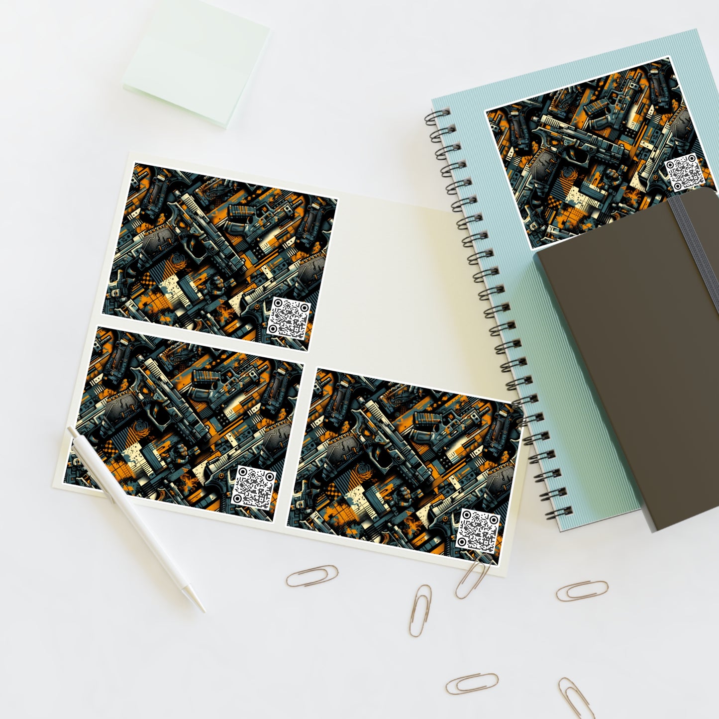 Digital Punk Futuristic Grunge Sticker Sheets - 8404 Design-47