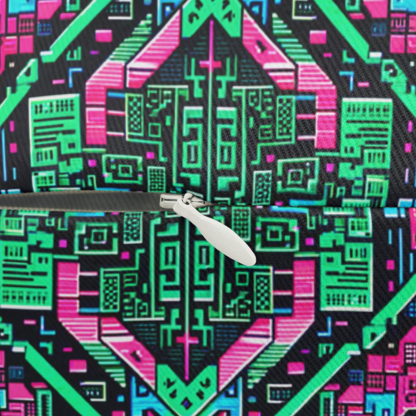 Digital Glitch Vibes Tech-Inspired Streetwear Spun Polyester Lumbar Pillow - 8404 Design-71 B