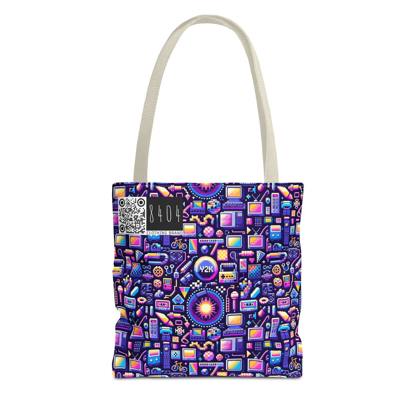 Digital Nostalgia Modern Retro Fusion Tote Bag - 8404 Design-64