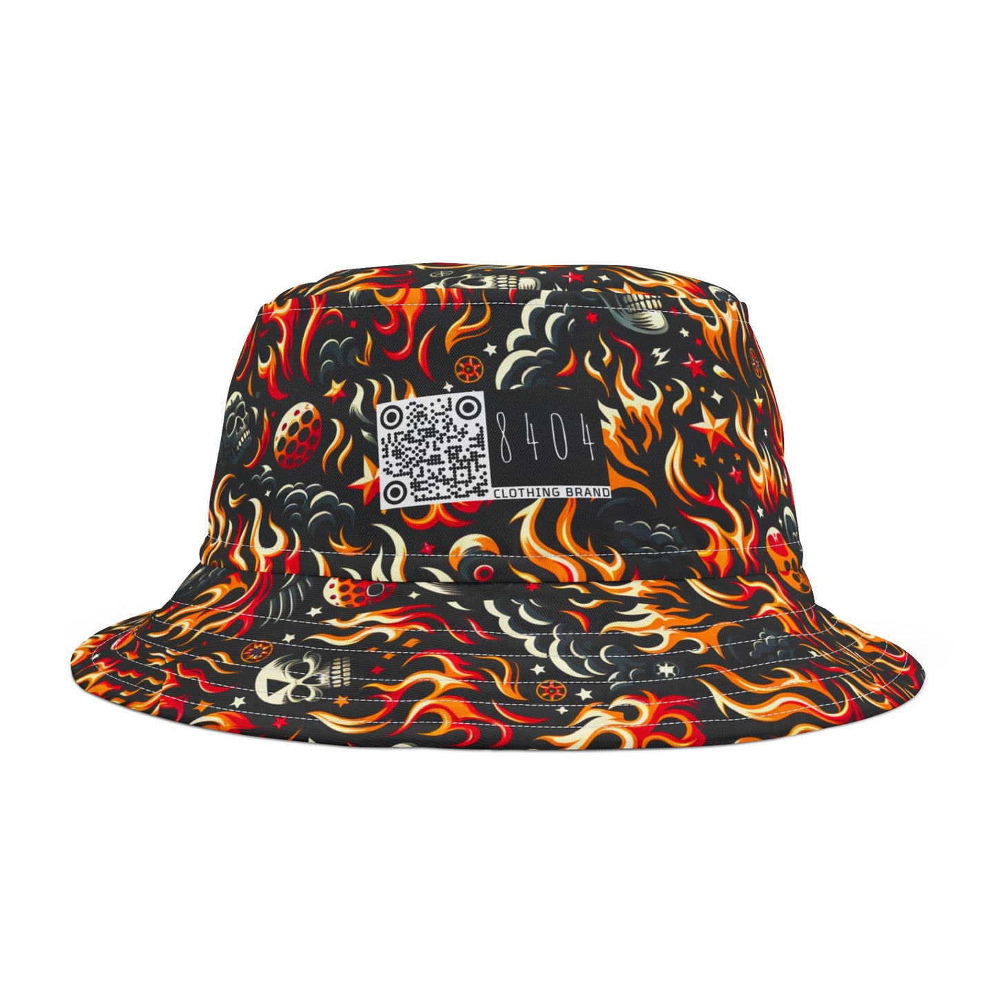 Flame Graphics Maximalist Streetwear Bucket Hat - 8404 Design-76