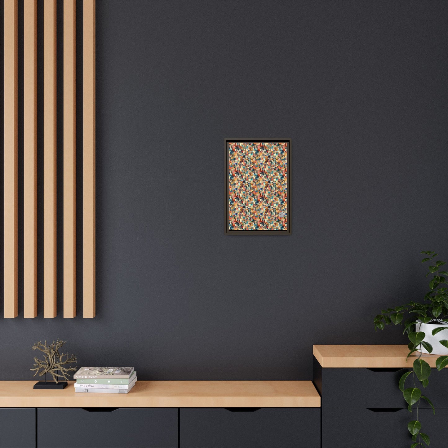 Digital Artistic Expression Artistic Streetwear Matte Canvas, Framed (multi-Color) - 8404 Design-46 B