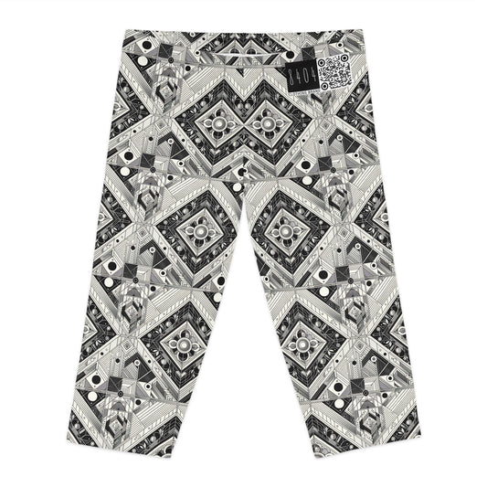 Tech Minimalism Minimalist Tech Women's Capri Leggings - 8404 Design-54
