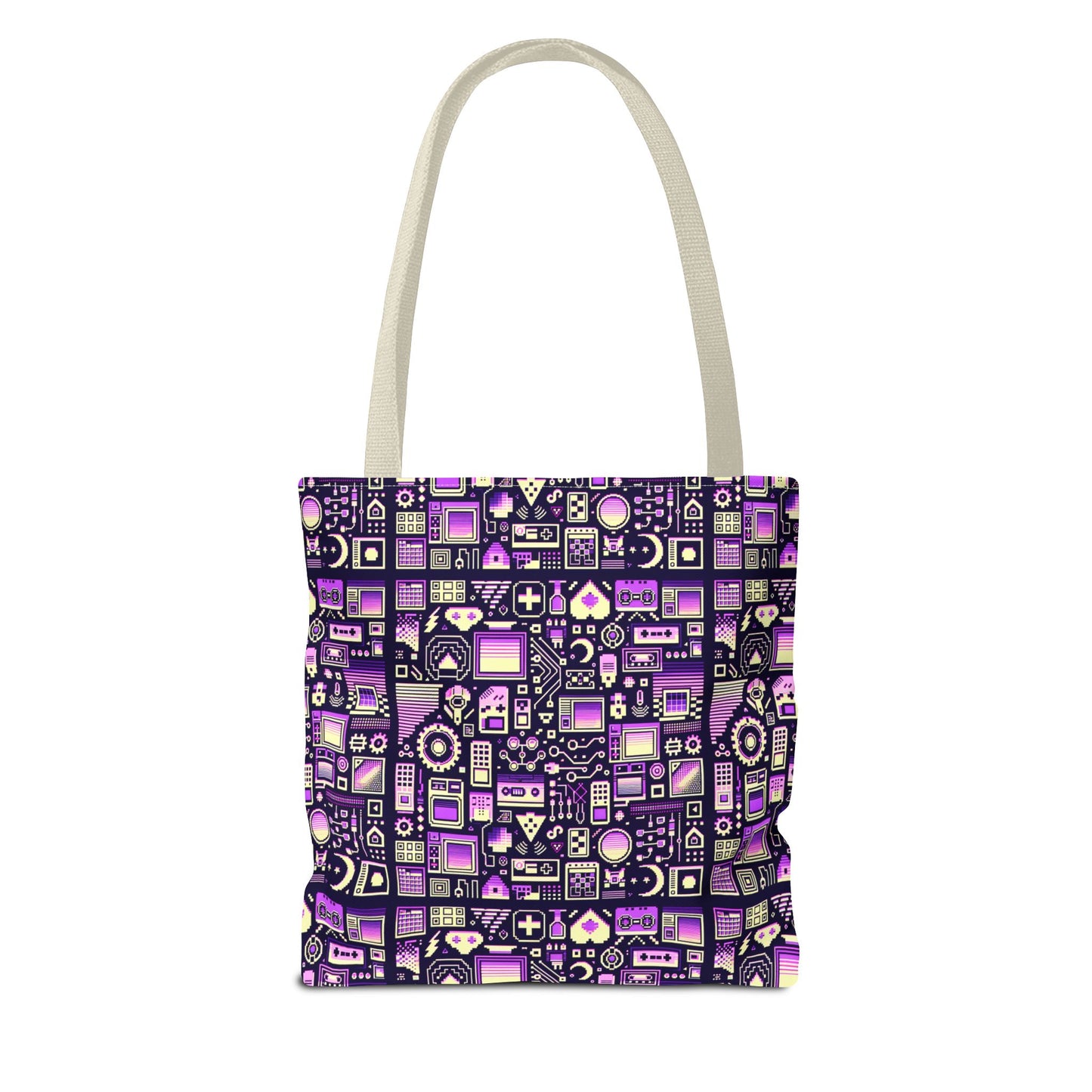 Digital Nostalgia Remix Modern Vintage Fusion Tote Bag - 8404 Design-54