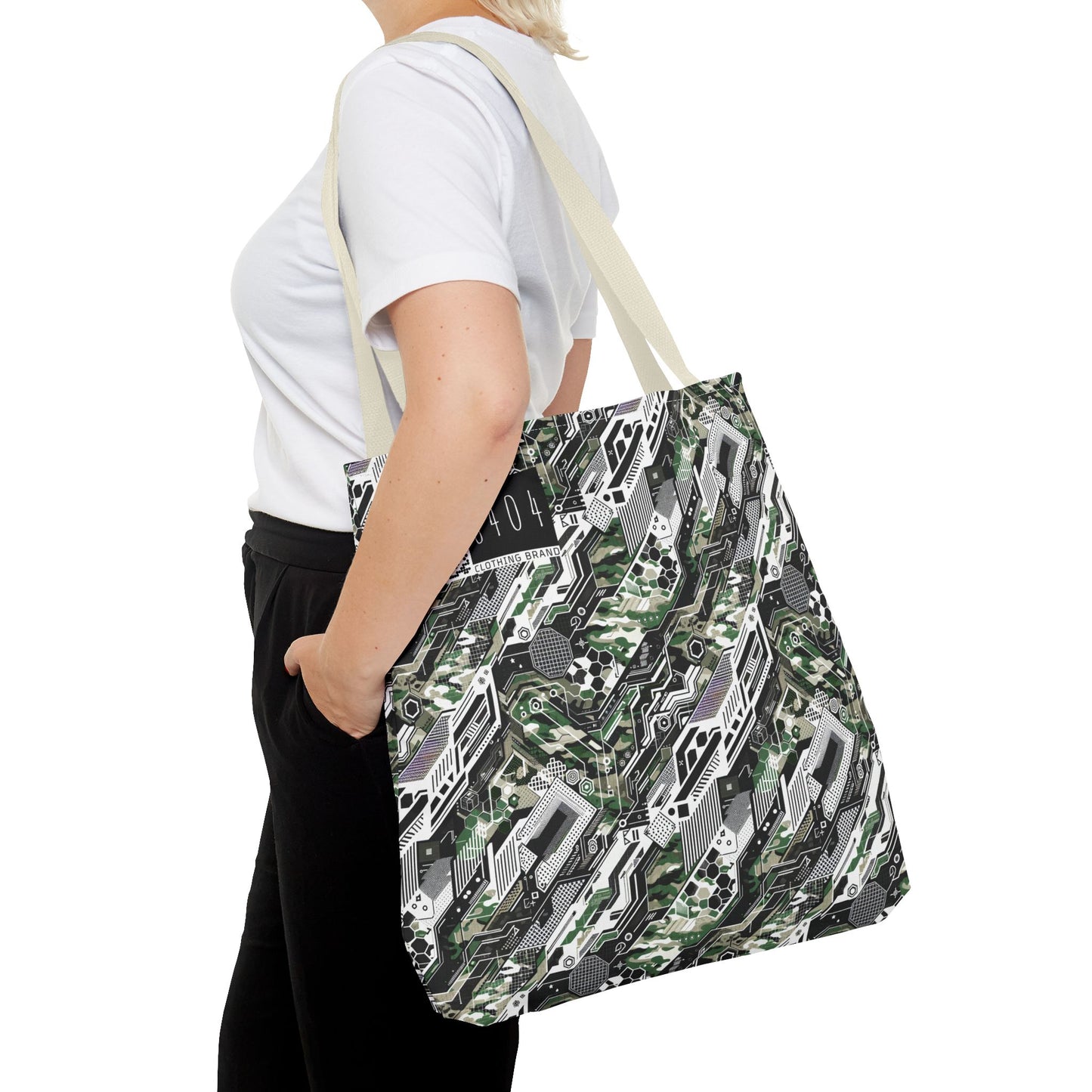 Tech Camo Fusion Tech-Forward Streetwear With a Futuristic Edge Tote Bag - 8404 Design-46