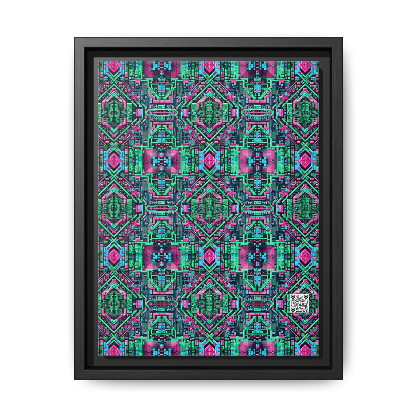 Digital Glitch Vibes Tech-Inspired Streetwear Matte Canvas, Framed (multi-Color) - 8404 Design-71 A