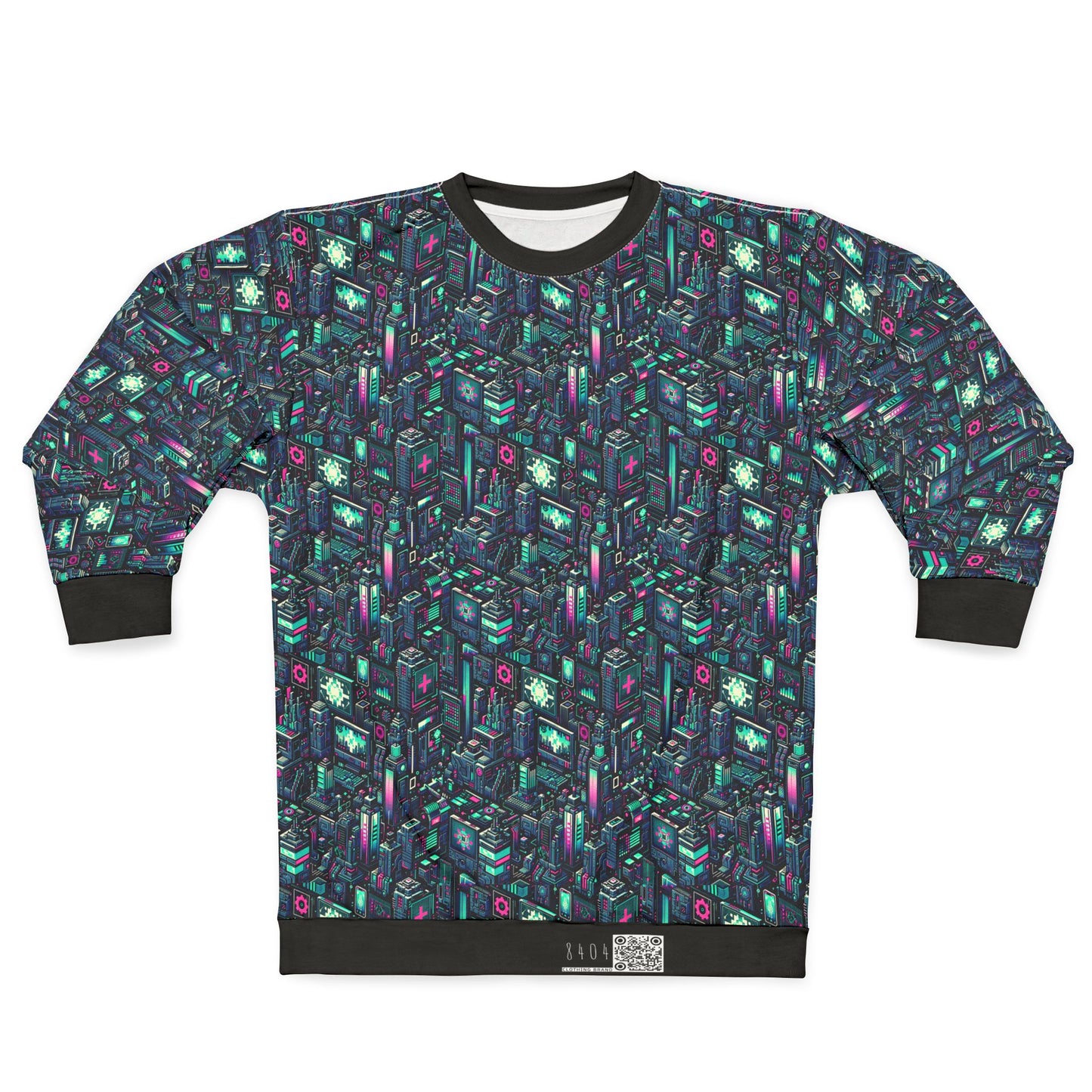 Digital Rebellion Tech-Inspired Streetwear Sweatshirt - 8404 Design-58