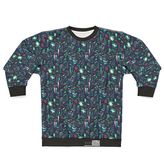 Digital Rebellion Tech-Inspired Streetwear Sweatshirt - 8404 Design-58
