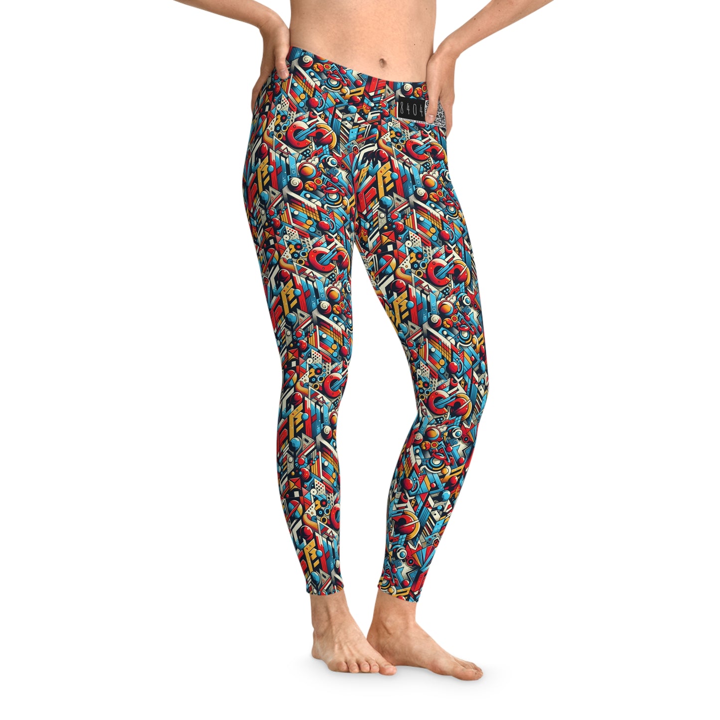 Neo-Traditional Street Art Modern Street Art Fusion Stretch Leggings - 8404 Design-67