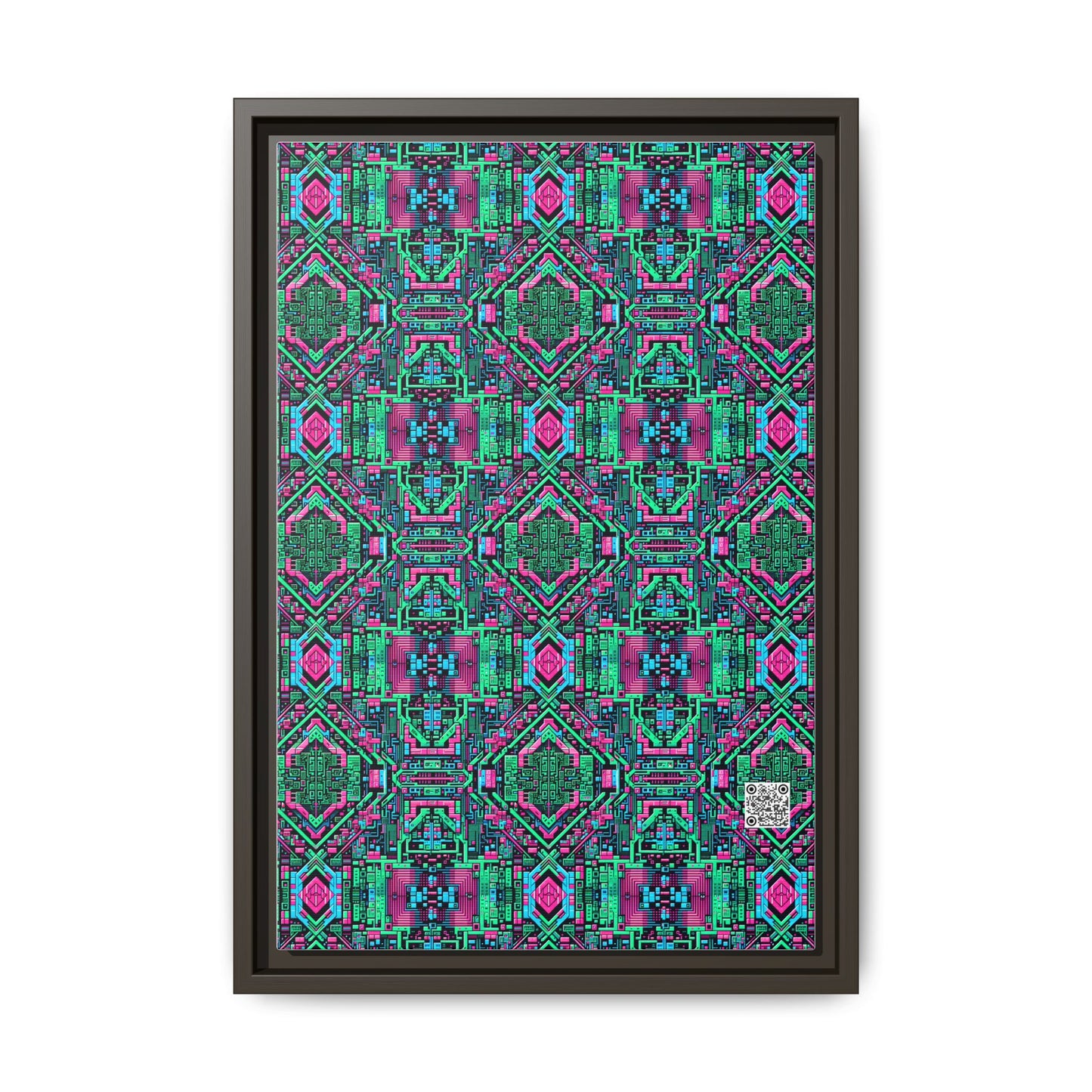 Digital Glitch Vibes Tech-Inspired Streetwear Matte Canvas, Framed (multi-Color) - 8404 Design-71 B
