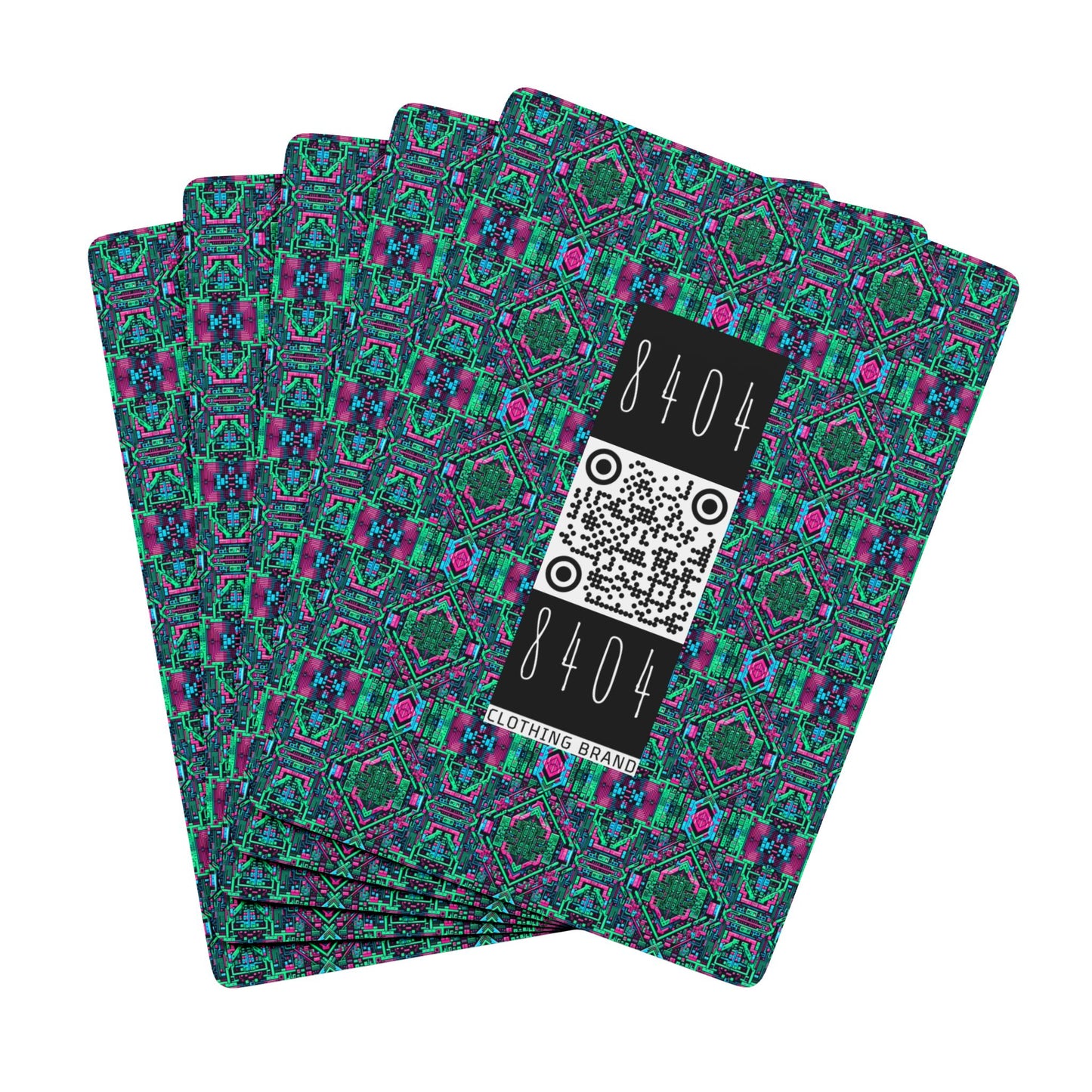 Digital Glitch Vibes Tech-Inspired Streetwear Poker Playing Cards - 8404 Design-71 S
