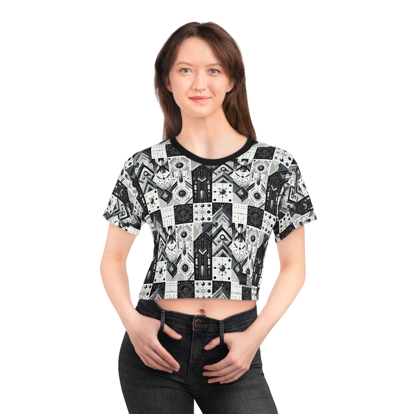 Digital Minimalism Minimalist Tech Crop Tee - 8404 Design-50