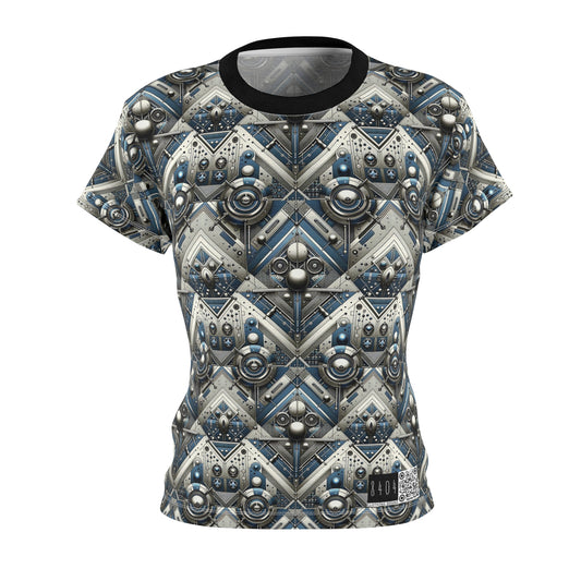 Tech Utility Fusion Tech-Forward Utility With a Futuristic Edge Women's Cut & Sew Tee - 8404 Design-63