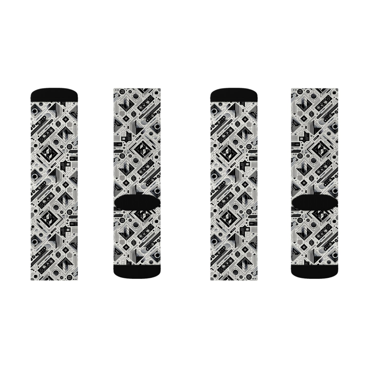 Tech Minimalism Minimalist Tech Sublimation Socks - 8404 Design-72