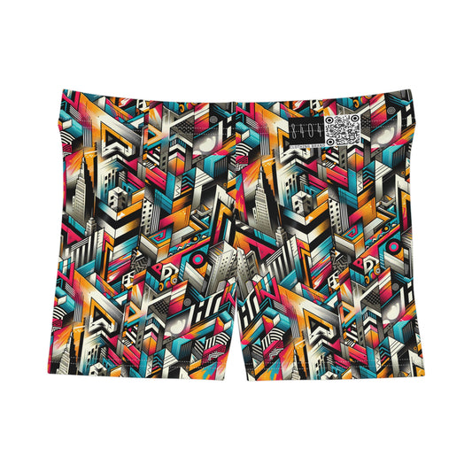 Graffiti Revival Urban Street Art Women's Shorts - 8404 Design-62