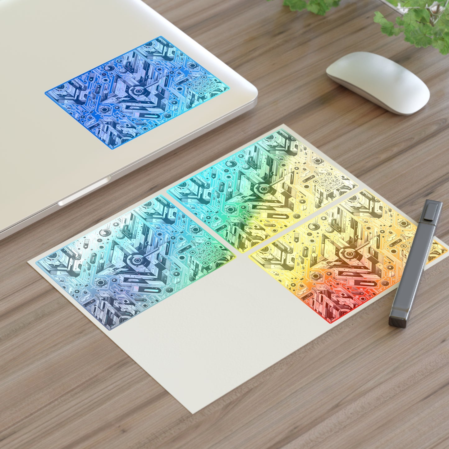 Tech-Infused Streetwear Tech-Forward Minimalism Sticker Sheets - 8404 Design-51
