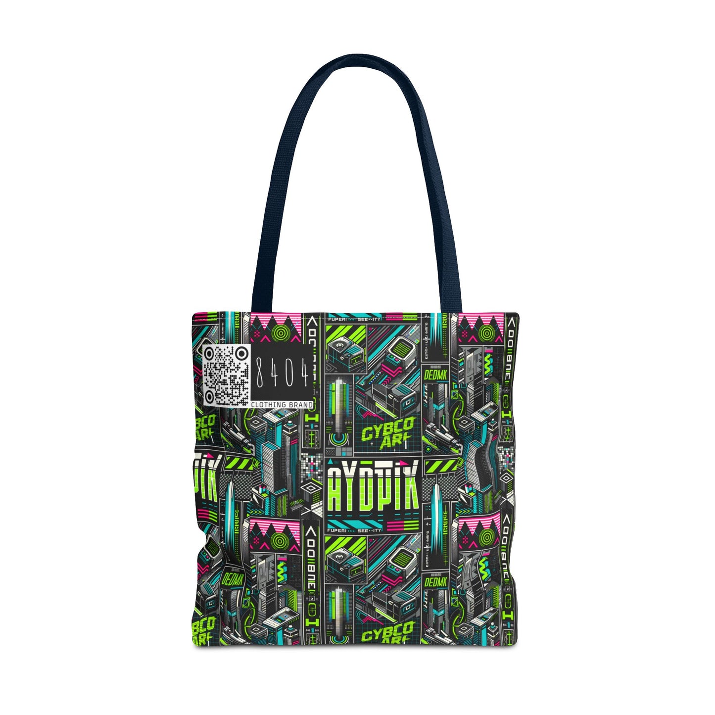 Tech-Forward Graphics Tech-Inspired Streetwear Tote Bag - 8404 Design-46