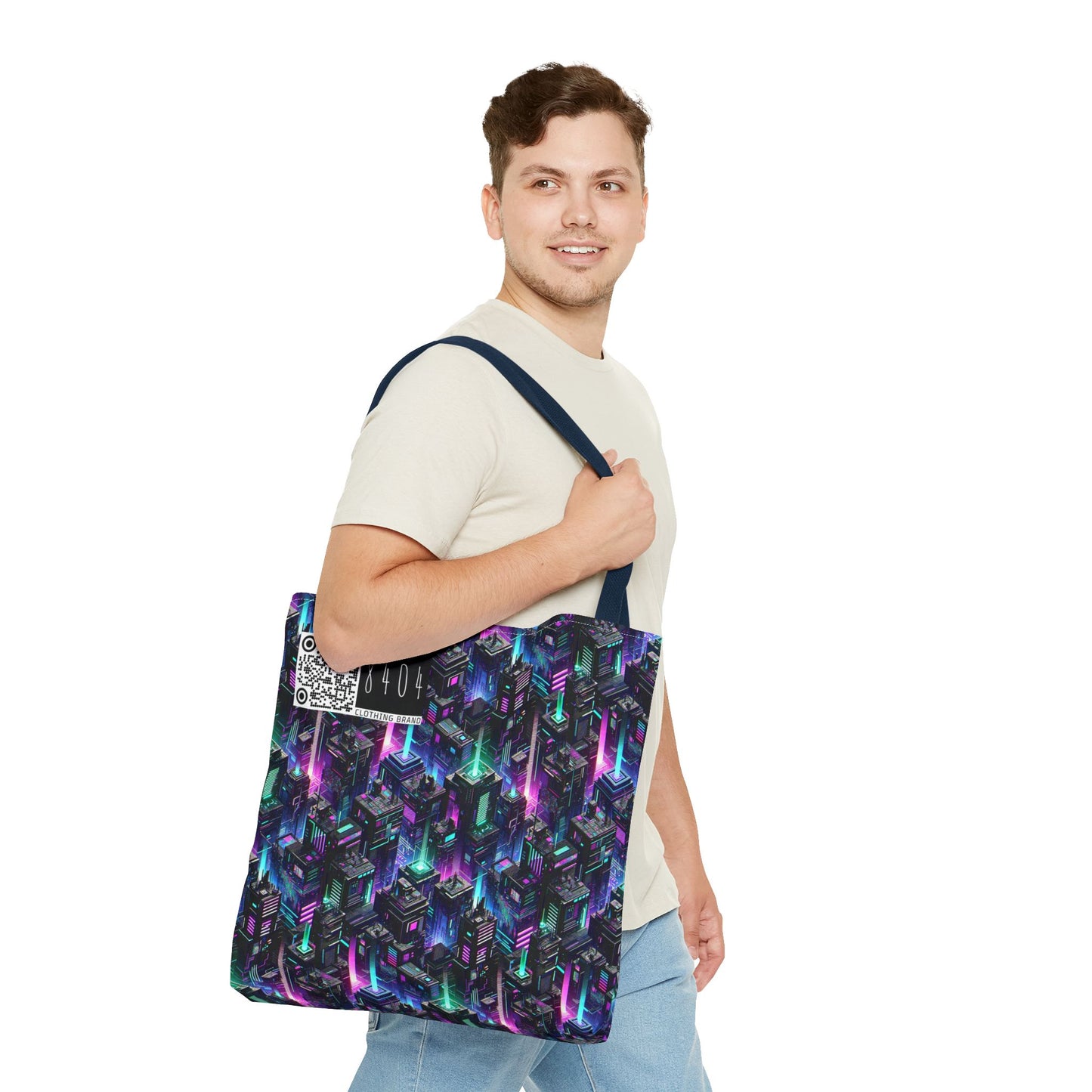 Tech Noir Graphics Futuristic Tech Aesthetics Tote Bag - 8404 Design-55