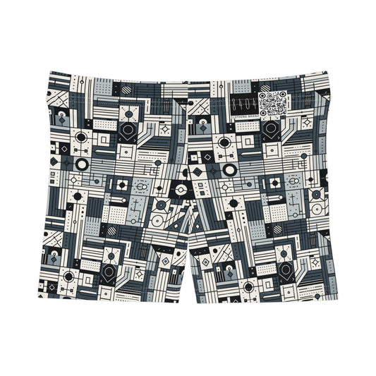 Digital Minimalism Minimalist Tech Women's Shorts - 8404 Design-49