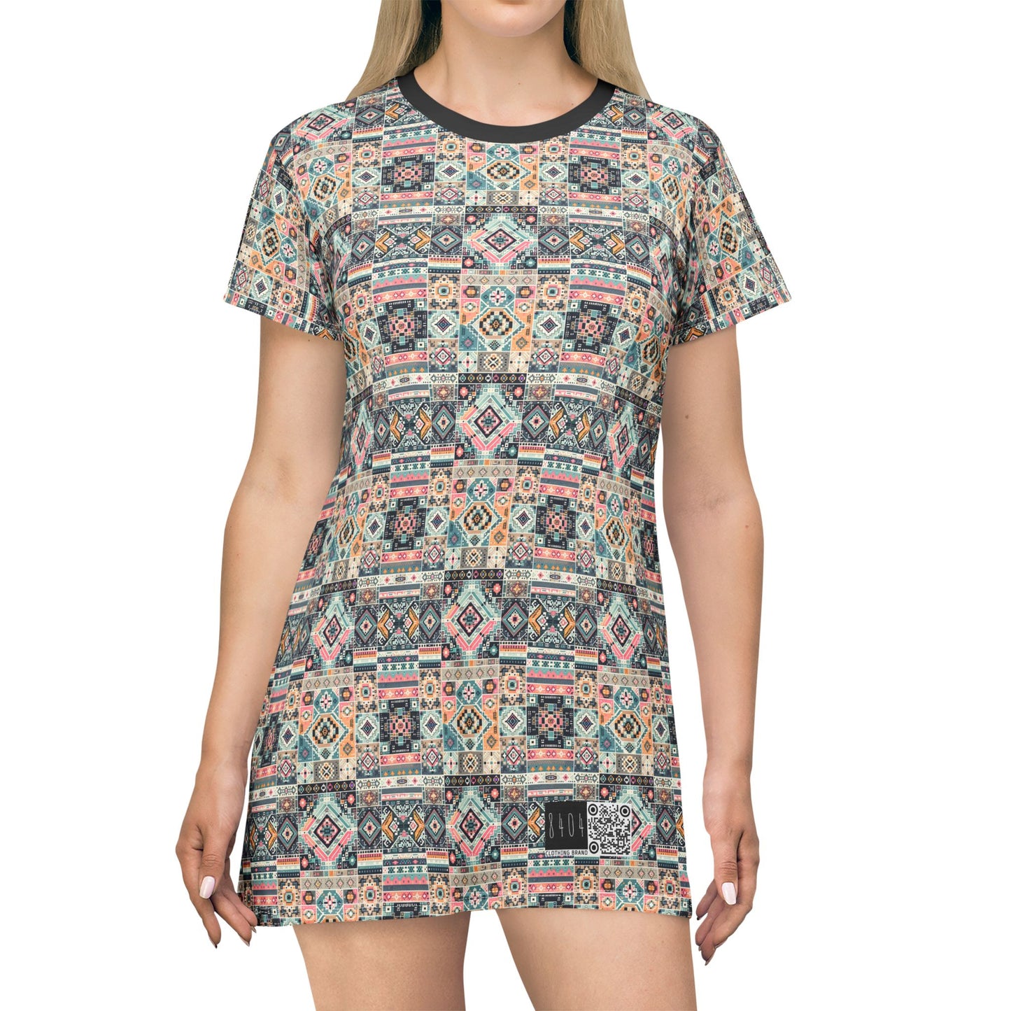 Digital Artisanal Fusion Digital Artisanal T-Shirt Dress - 8404 Design-55