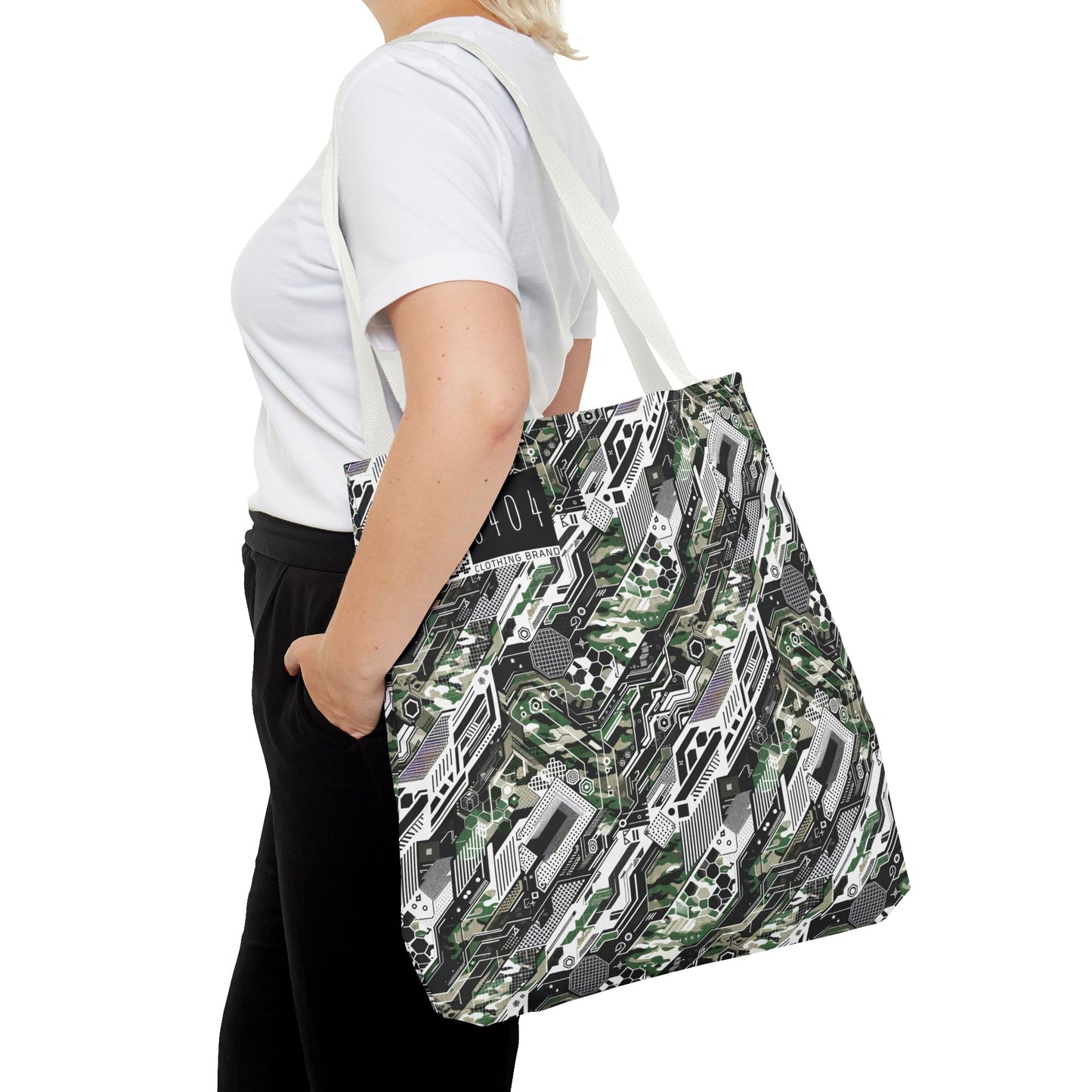 Tech Camo Fusion Tech-Forward Streetwear With a Futuristic Edge Tote Bag - 8404 Design-46